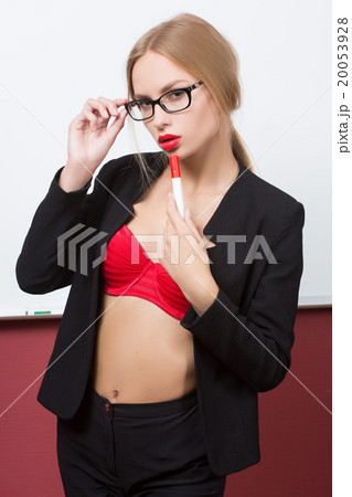 business woman in lingerie on the background of 20053928