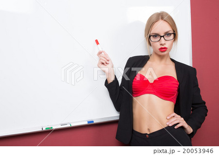 business woman in lingerie on the background of business woman in lingerie on the background of 20053946