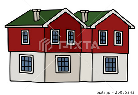 Old red and white houses 20055343