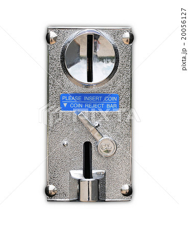 Close up metal coin slot of vending machine. Close up metal coin slot of vending machine. 20056127