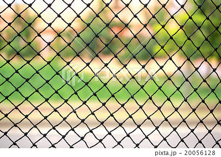 Fishing net on public park background. 20056128