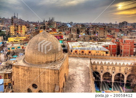View of Cairo from roof of Amir al-Maridani mosque View of Cairo from roof of Amir al-Maridani mosque 20058412