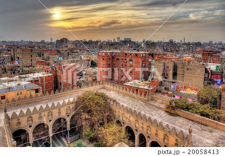 View of Cairo from roof of Amir al-Maridani mosque 20058413