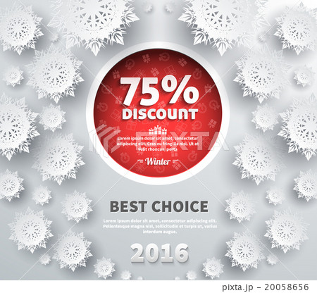 Snowflakes Background 2016 Quote Bubble 20058656