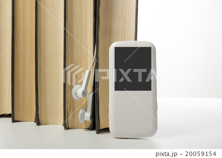 Audio book Stack of hardback books and electronic Audio book Stack of hardback books and electronic 20059154