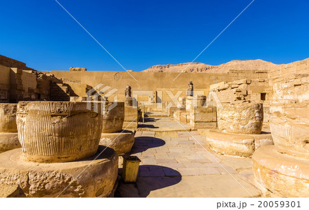 Ancient columns in the Medinet Habu Temple - Egypt 20059301