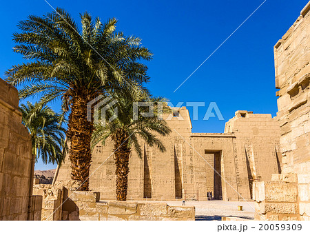 View of the mortuary Temple of Ramses III in Egypt View of the mortuary Temple of Ramses III in Egypt 20059309