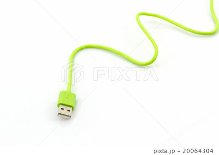 Green USB cable for smartphone. Green USB cable for smartphone. 20064304