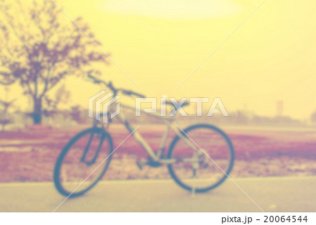blurry background Silhouette of a bicycle  20064544