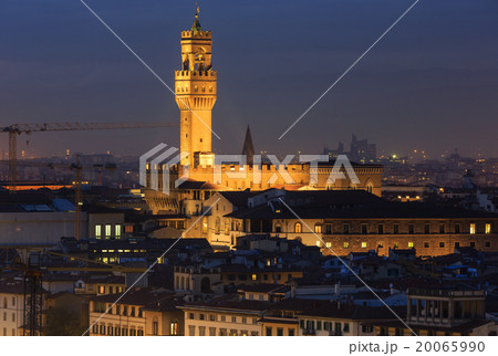 Night Florence top view (Italy). 20065990