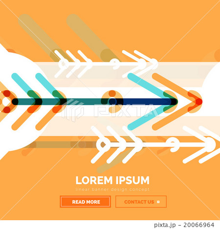 Abstract banner template with arrows, linear 20066964