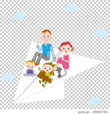 紙飛行機と親子 紙飛行機と親子 20069780