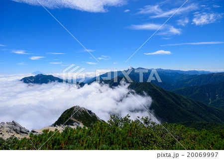 南アルプスの主要峰と富士山 南アルプスの主要峰と富士山 20069997