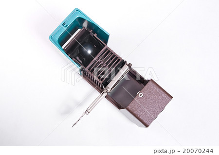 Vintage filmstrip projector on white background. 20070244