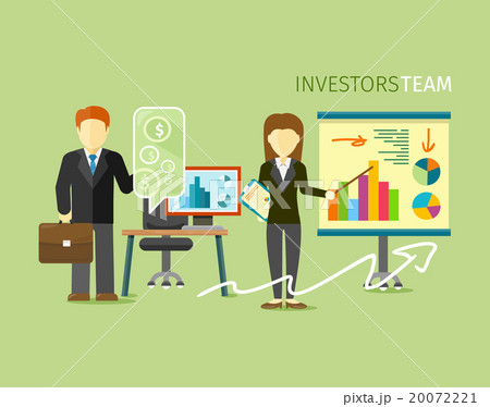 Investors Team People Group Flat Style 20072221