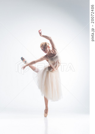 The silhouette of ballerina on white background The silhouette of ballerina on white background 20072486