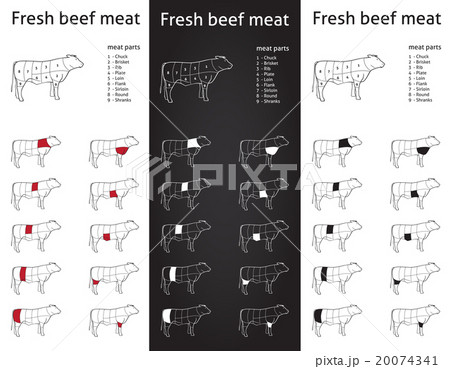 Beef icons cut set Beef icons cut set 20074341