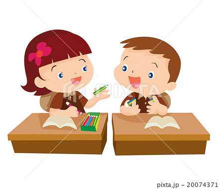 Cute girl student giving for friend 20074371