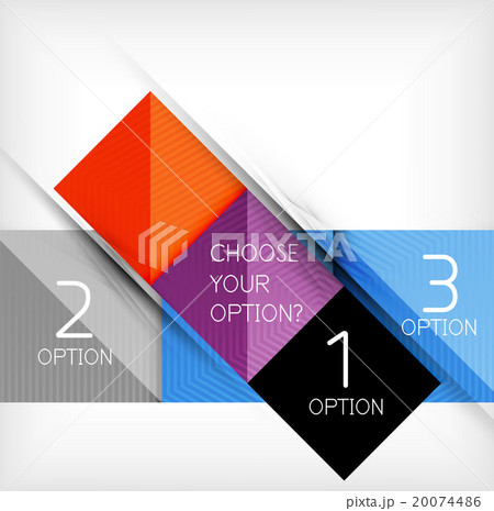 Paper style design templates, square abstract 20074486
