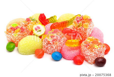 jelly candies, caramels, lollipops isolated jelly candies, caramels, lollipops isolated 20075368