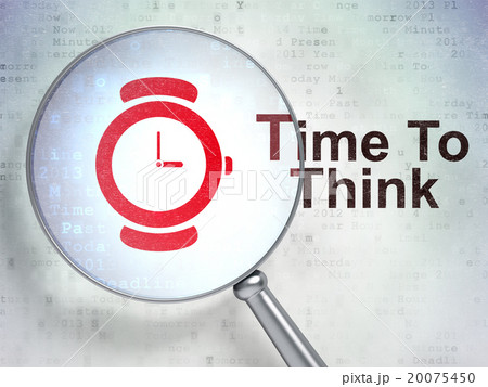 Time concept: Watch and Time To Think with optical 20075450