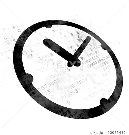 Time concept: Clock on Digital background Time concept: Clock on Digital background 20075452