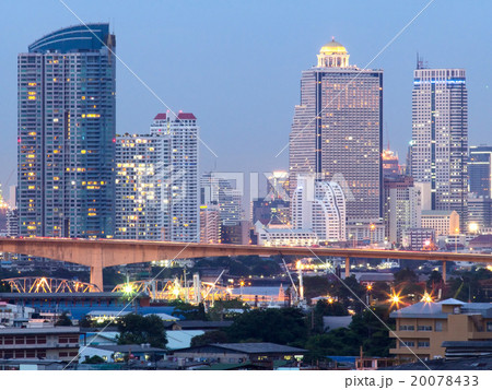 Bangkok cityscape twilight view 20078433