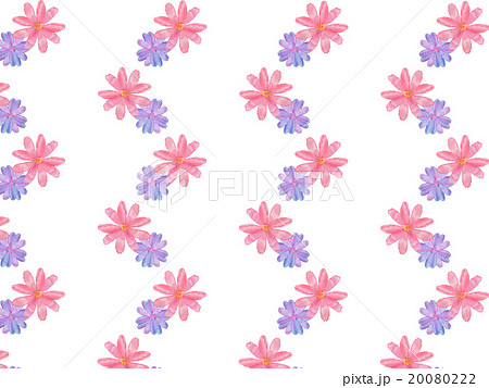 花模様 花柄 春 桜色 桃色 花 ピンク色 和 手描き イラスト パターン 女性的 ガーリー 幸せ のイラスト素材