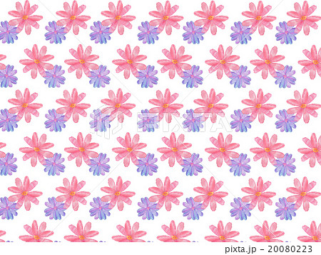 花模様 花柄 春 桜色 桃色 花 ピンク色 和 手描き イラスト パターン 女性的 ガーリー のイラスト素材
