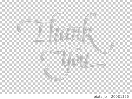 Thank You 文字素材 銀文字のイラスト素材 20081336 Pixta