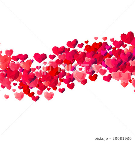 Valentines Day background with scattered hearts 20081936