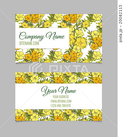 Double-sided floral business card Double-sided floral business card 20082115