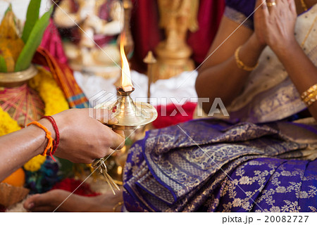 Traditional Indian praying rituals. 20082727