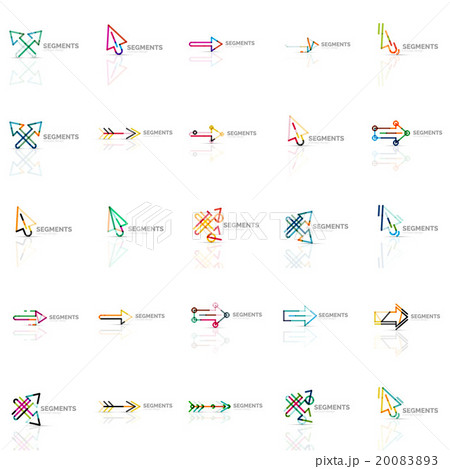 Collection of colorful abstract origami logos 20083893