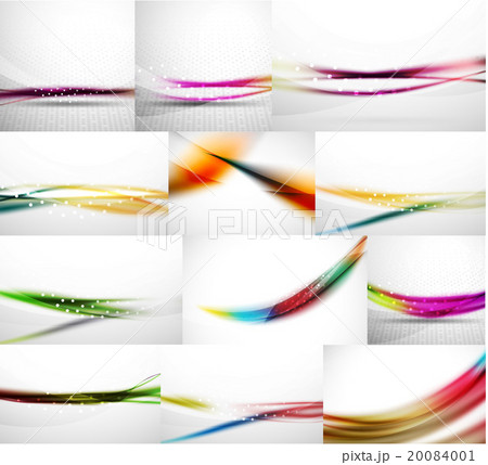 Abstract background set, blurred wave templates 20084001