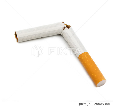 Broken cigarette isolated on white background 20085306
