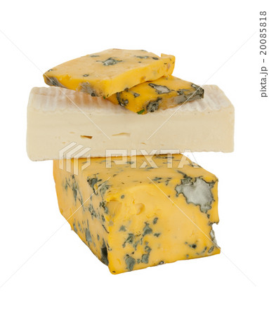 brick brie and yellow dor blue cheese isolated brick brie and yellow dor blue cheese isolated 20085818