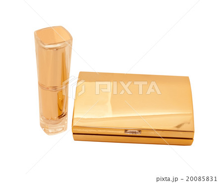 gold make up collection isolated on white  20085831