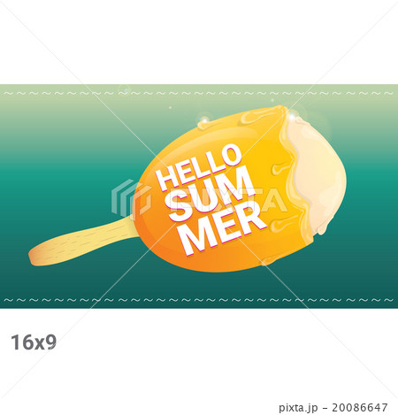 Hello summer vector creative concept background. Hello summer vector creative concept background. 20086647