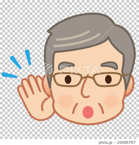 高齢者　表情　耳が遠い 20086767