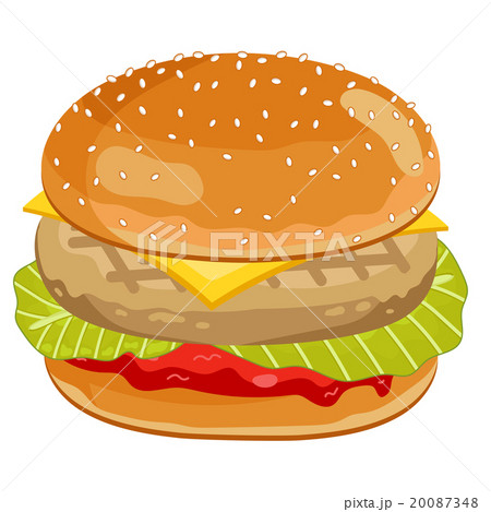 Chicken Burger on white background. Chicken Burger on white background. 20087348