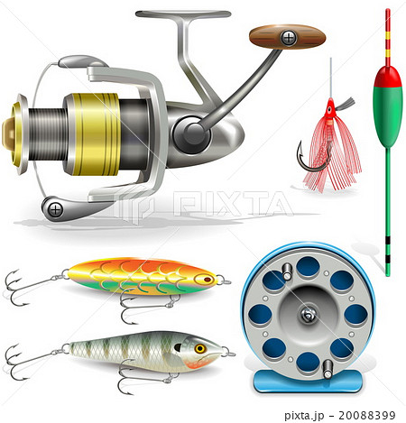 Vector Fishing Tackleのイラスト素材 09