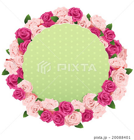Vector Flower Wreath with Greeting Card 20088401