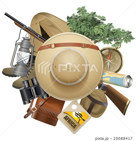 Vector Safari Concept with Hat 20088417