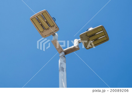 LED street lamps post on blue sky background LED street lamps post on blue sky background 20089206