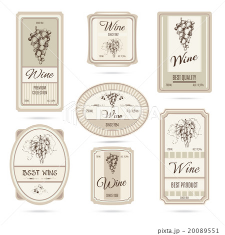 Collection of wine labels 20089551