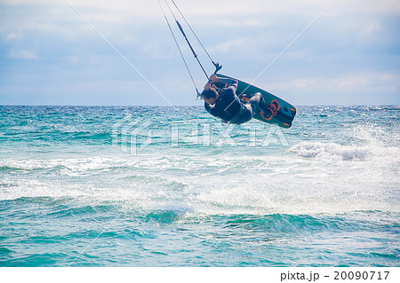 Kitesurfer in Black Sea, Crimea Kitesurfer in Black Sea, Crimea 20090717