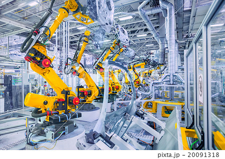 robots in a car plant 20091318