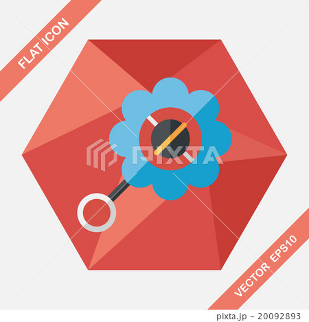 baby rattle flat icon with long shadow,eps10 20092893