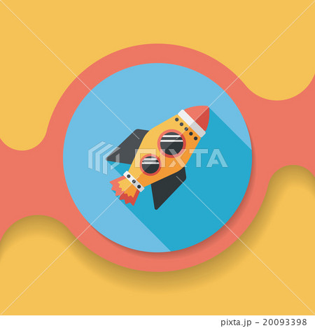 Space rocket flat icon with long shadow,eps10 Space rocket flat icon with long shadow,eps10 20093398